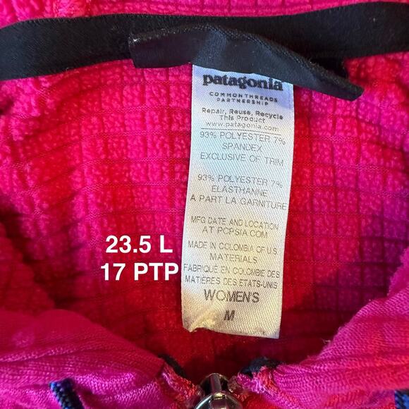 Patagonia Upslope Hoody Women's Medium Pink R1 Lightweight Full Zip Outerwear - Picture 7 of 10